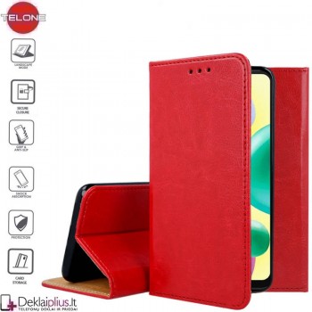 Telone grynos odos dėklas - raudonas (Xiaomi Redmi 10A) Telone grynos odos dėklas - raudonas (Xiaomi Redmi 10A)